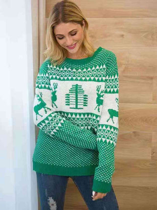 Reindeer Round Neck Sweater