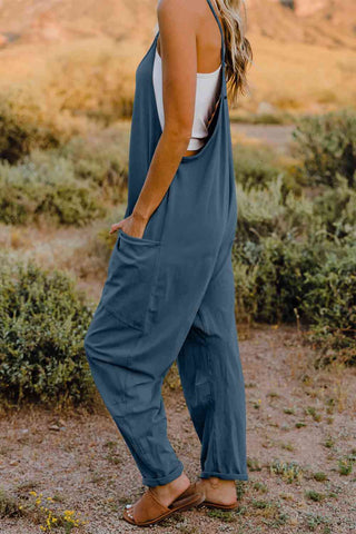 Double Take  V-Neck Sleeveless Jumpsuit with Pocket