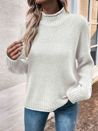 Roll Hem Drop Shoulder Sweater