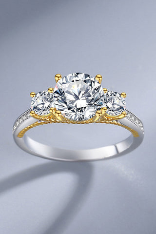 2 Carat Moissanite Contrast Ring